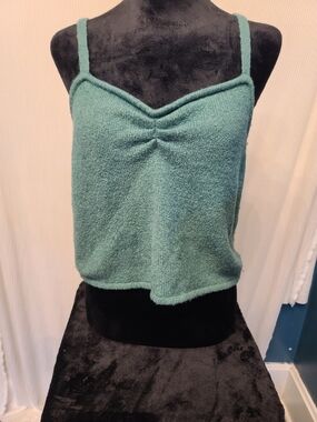 Madewell Teal Knit Spaghetti-Strap Cami